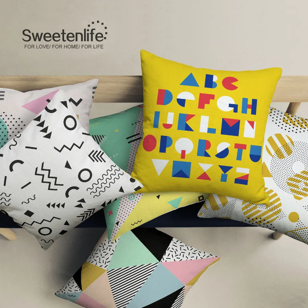 Sweetenlife Pillow Cover Geometric 2018 New Cushions Home Decor Nordic Cotton Linen Pillowcases Decorative Pillows 50*50 60*60CM
Sweetenlife Pillow Cover Geometric 2018 New Cushions Home Decor Nordic Cotton Linen Pillowcases Decorative Pillows 50*50 60*60CM