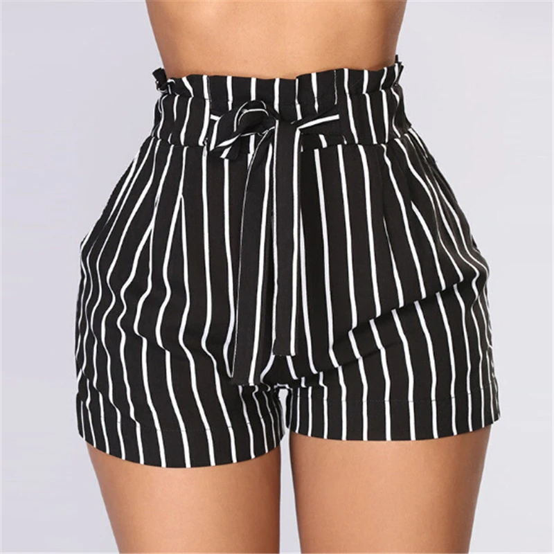 Fashion Belted Ruffle Waist Striped Shorts Women Navy High Waist Loose Bottom Shorts 2018 New Arrival Summer Beach Casual Shorts
Fashion Belted Ruffle Waist Striped Shorts Women Navy High Waist Loose Bottom Shorts 2018 New Arrival Summer Beach Casual Shorts