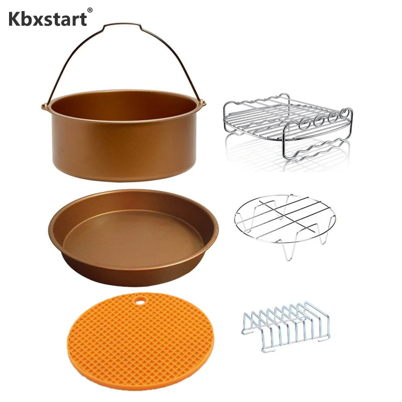 Kbxstart 7 дюймов 6 шт. воздушный фритюрница аксессуары 3 2-5.8QT XL воздушная freidora sin aceite