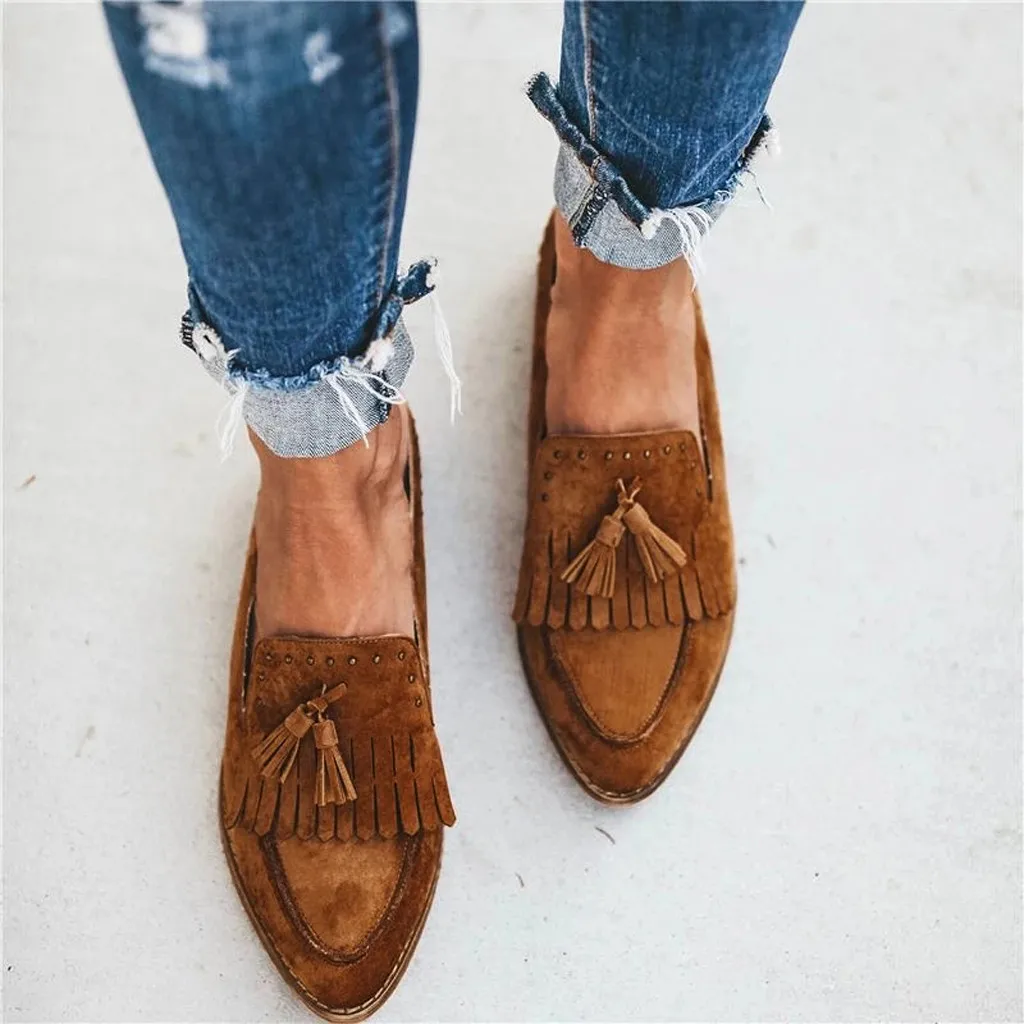 Flock women shoes platform shoes chaussures femme Fringe Shallow Fringe Rivet Casual loafers women scarpe donna Single Shoes
Flock women shoes platform shoes chaussures femme Fringe Shallow Fringe Rivet Casual loafers women scarpe donna Single Shoes
