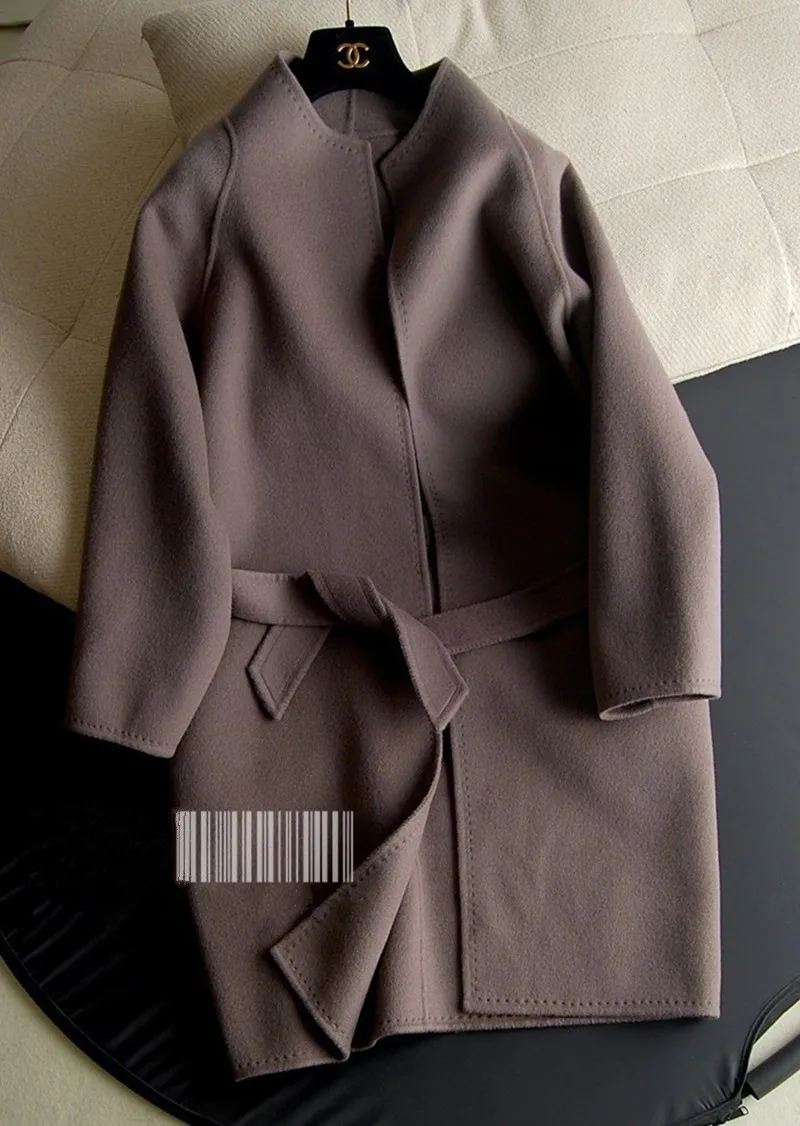 double face woolen fabrics women's fashion overcoat solid color cocoon version wide-waisted S/M/L wholesale retail
double face woolen fabrics women's fashion overcoat solid color cocoon version wide-waisted S/M/L wholesale retail
