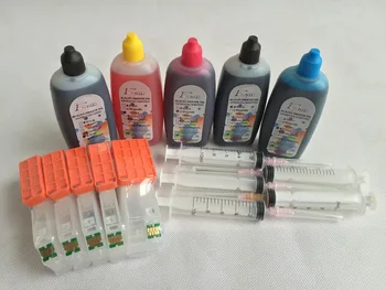 T2621 ink kits for Epson XP-510 XP-720 XP-625 XP-620 XP-520 XP-820 printer with ARC chip dye ink + syringe + cartridges
T2621 ink kits for Epson XP-510 XP-720 XP-625 XP-620 XP-520 XP-820 printer with ARC chip dye ink + syringe + cartridges
