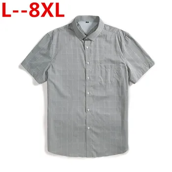 8XL 6X Men's Cotton Casual Plaid Shirts Pocket Short Sleeve Slim Fit Comfortable Brushed Flannel Shirt Leisure Styles Tops Shirt 
8XL 6X Men's Cotton Casual Plaid Shirts Pocket Short Sleeve Slim Fit Comfortable Brushed Flannel Shirt Leisure Styles Tops Shirt
