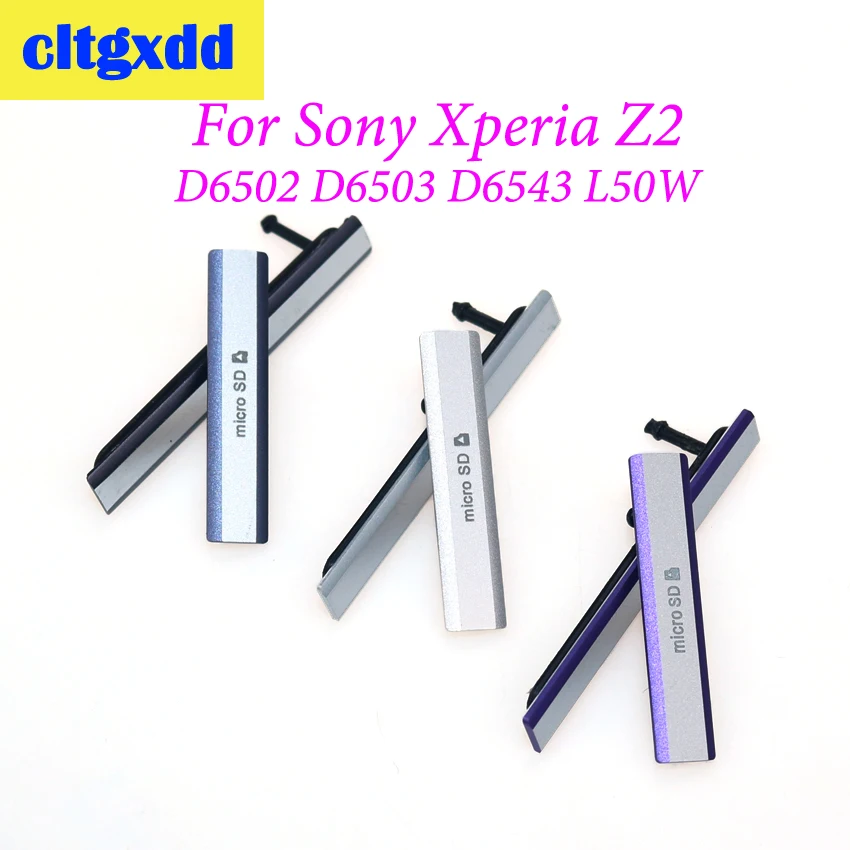 

cltgxdd Micro SD USB + SIM Card Slot Dust Plug Charging Port for Sony Xperia Z2 D6503 L50W D6502 D6543 Dust Waterproof Cover