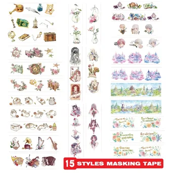 15 Style House/Flowers/Letter/Girls/Cat/Castle Japanese Washi Tape Decorative Adhesive DIY Masking Paper Tape Label Sticker gift
15 Style House/Flowers/Letter/Girls/Cat/Castle Japanese Washi Tape Decorative Adhesive DIY Masking Paper Tape Label Sticker gift