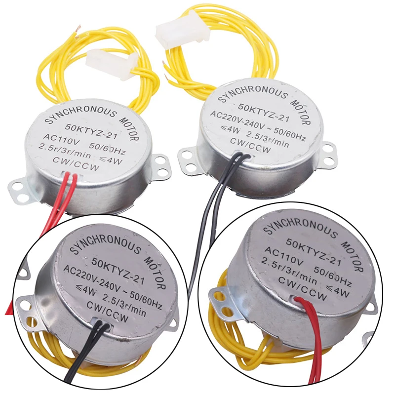 15 pcs 2.5/3r/min Motor 220VAC Or 110VAC Synchronous motor 50KTYZ-21 AC220V-24W 50/60Hz CW/CCW 49mm*17mm incubator Turn the egg
15 pcs 2.5/3r/min Motor 220VAC Or 110VAC Synchronous motor 50KTYZ-21 AC220V-24W 50/60Hz CW/CCW 49mm*17mm incubator Turn the egg