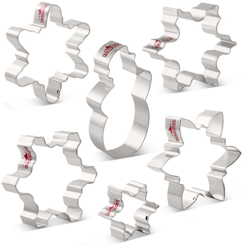 KENIAO Snowman and Snowflake Cookie Cutter Set - 2 PC - Christmas Biscuit and Fondant Cutters - Stainless Steel
KENIAO Snowman and Snowflake Cookie Cutter Set - 2 PC - Christmas Biscuit and Fondant Cutters - Stainless Steel