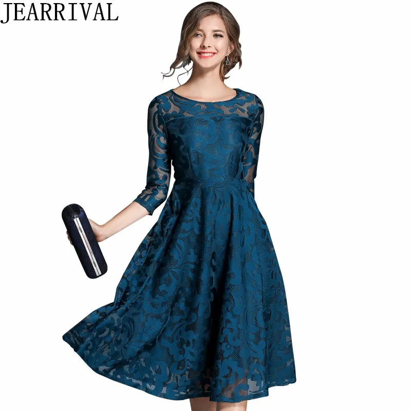 Elegant Lace Dresses 2019 Spring Fashion Women's O-Neck Hollow Out Casual Work Office Party Dress Plus Size Vestidos De Festa
Elegant Lace Dresses 2019 Spring Fashion Women's O-Neck Hollow Out Casual Work Office Party Dress Plus Size Vestidos De Festa