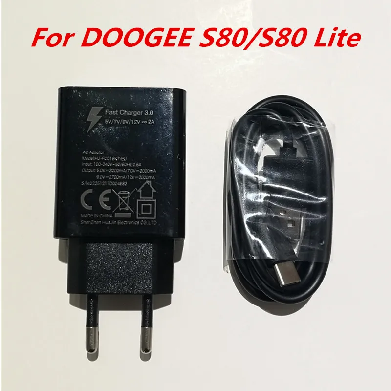 Original New DOOGEE S80/S80 Lite AC Adaptor Fast Charger Travel Charger EU Plug Adapter + USB Cable DC 12V 2A
Original New DOOGEE S80/S80 Lite AC Adaptor Fast Charger Travel Charger EU Plug Adapter + USB Cable DC 12V 2A