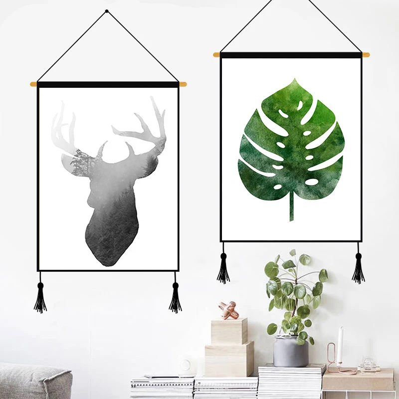 Pumelo Tree Modern Wall Hanging Tropical Plants Leaves and Gemotric Deer Head Poster Cotton and Linen Oil Paintings Home Decor
Pumelo Tree Modern Wall Hanging Tropical Plants Leaves and Gemotric Deer Head Poster Cotton and Linen Oil Paintings Home Decor