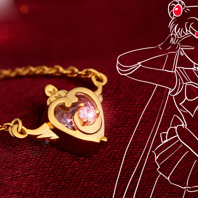 Anime Sailor Moon Necklace Beauty S925 Gold Heart Pendant Necklaces For Women Fashion Jewelry Girl Collar Birthday Jewelry Gift
Anime Sailor Moon Necklace Beauty S925 Gold Heart Pendant Necklaces For Women Fashion Jewelry Girl Collar Birthday Jewelry Gift