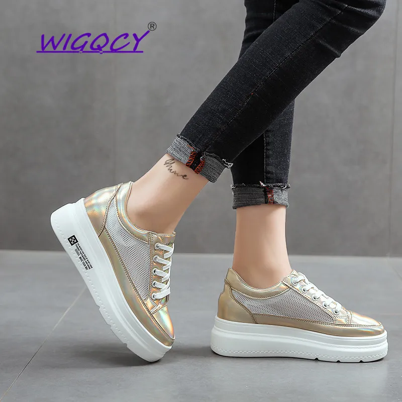 Leather Breathable Hollow Increased Platform White Shoes Women 2019 Autumn Summer Shoes Woman Mesh Slides Lace-Up female shoes
Leather Breathable Hollow Increased Platform White Shoes Women 2019 Autumn Summer Shoes Woman Mesh Slides Lace-Up female shoes