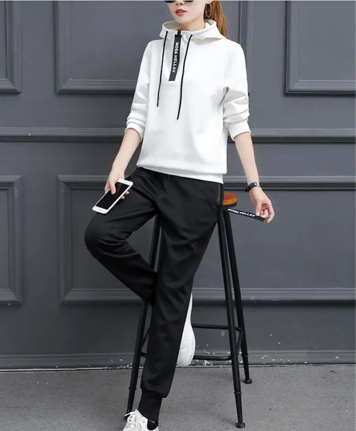 New women set long-sleeved slim hooded tops trouser two-piece suit tide autumn winter high quality lady slim sportswear gym suit
New women set long-sleeved slim hooded tops trouser two-piece suit tide autumn winter high quality lady slim sportswear gym suit