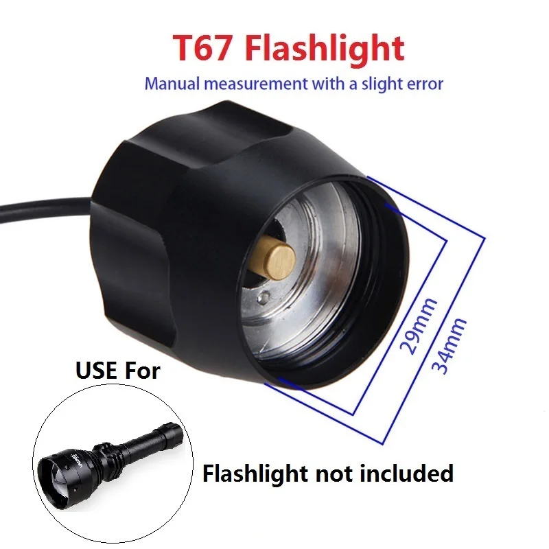 Pressure Switch Controller for T67 Flashlight Torch Light Rat Tail Switch Please check the size and model when you purchase
Pressure Switch Controller for T67 Flashlight Torch Light Rat Tail Switch Please check the size and model when you purchase