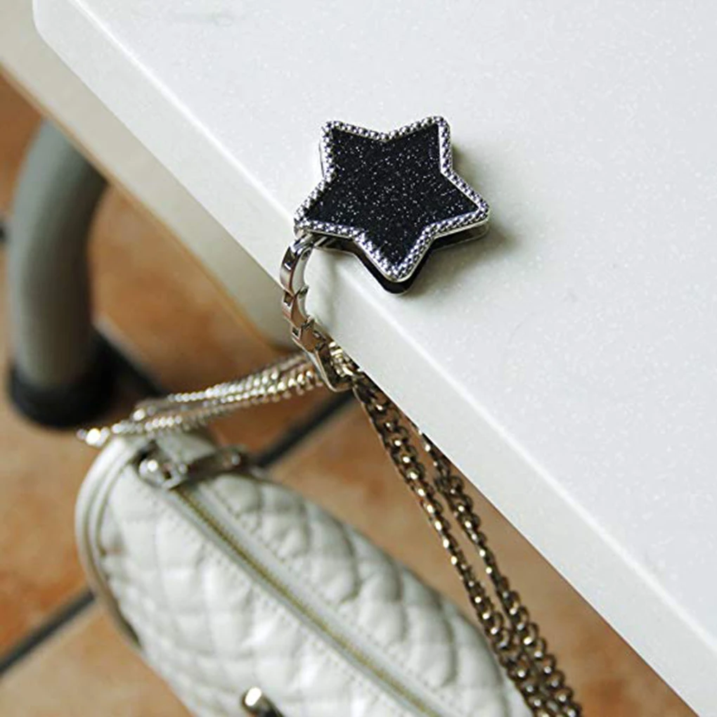 Star Shape Shiny Metal Table Side Bag Hanging Hook Alloy Folding Bag Holder Schoolbag Hanger
Star Shape Shiny Metal Table Side Bag Hanging Hook Alloy Folding Bag Holder Schoolbag Hanger