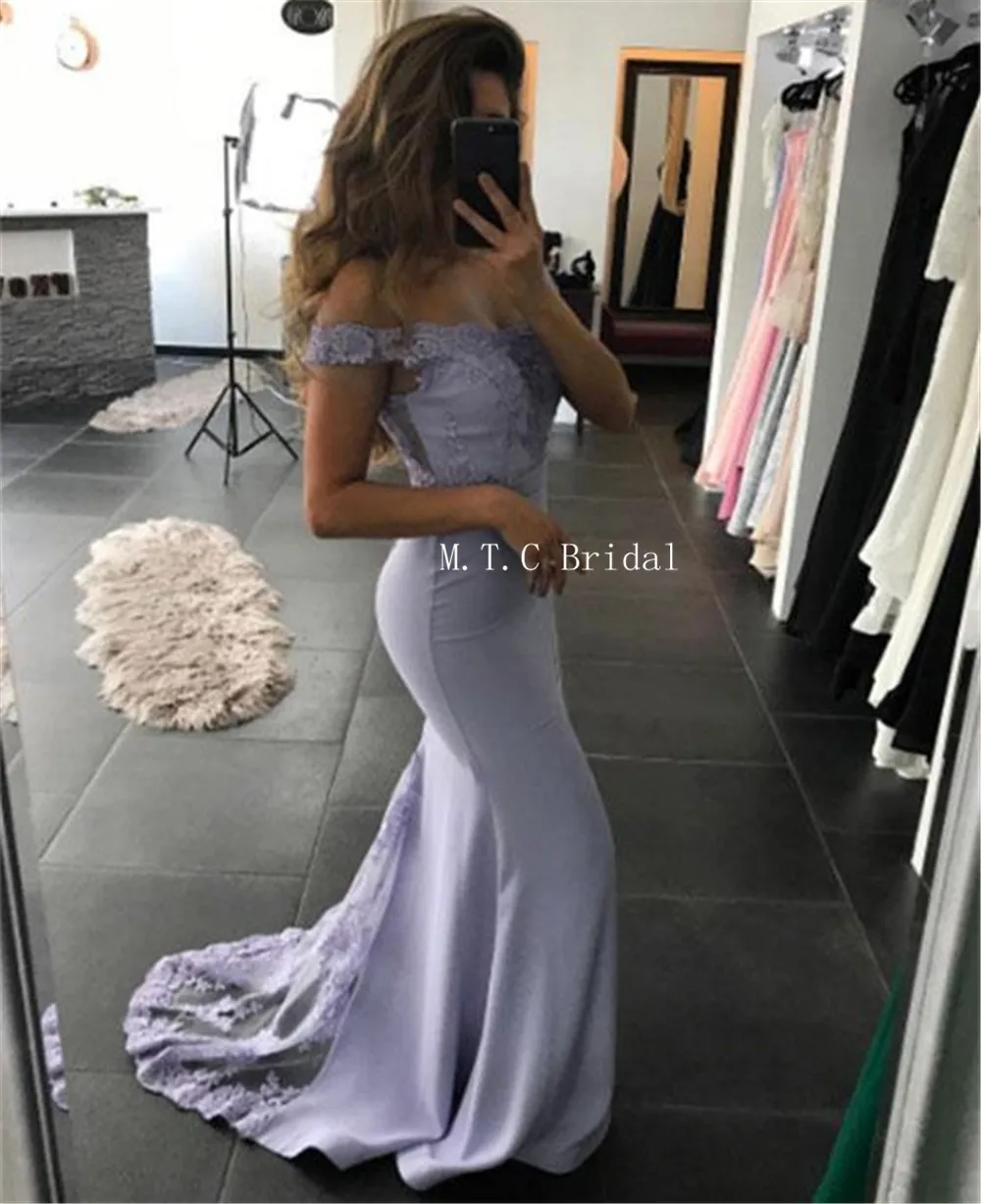 Simple Light Lavender Mermaid Dress Evening Off The Shoulder Boat Neck Elastic Satin Long Occasion Dresses 2019 Vestido De Festa
Simple Light Lavender Mermaid Dress Evening Off The Shoulder Boat Neck Elastic Satin Long Occasion Dresses 2019 Vestido De Festa
