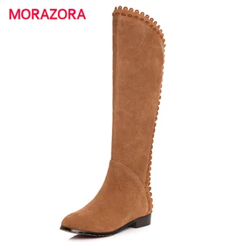 MORAZORA 2018 new autumn winter square heel women boots round toe low heel cow suede genuine leather boots knee high boots
MORAZORA 2018 new autumn winter square heel women boots round toe low heel cow suede genuine leather boots knee high boots