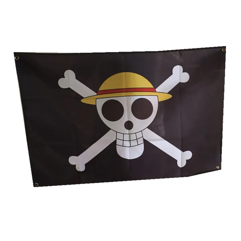 

2x3 FT High Quality One Piece Luffy Flag Jolly Roger Pirate Flag Home Decor Polyester Banner 60cmx90cm