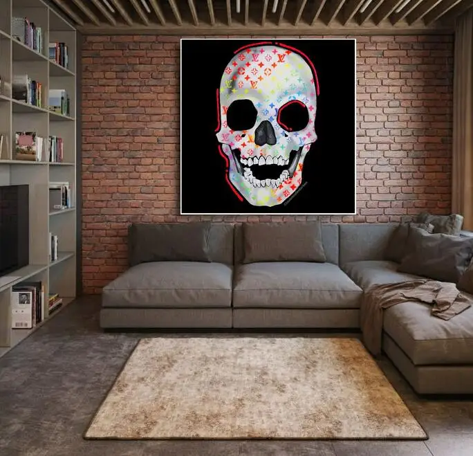 hand made oil painting Alec Monopoly Andy Warhol complex painting skull on canvas brainwash art
hand made oil painting Alec Monopoly Andy Warhol complex painting skull on canvas brainwash art