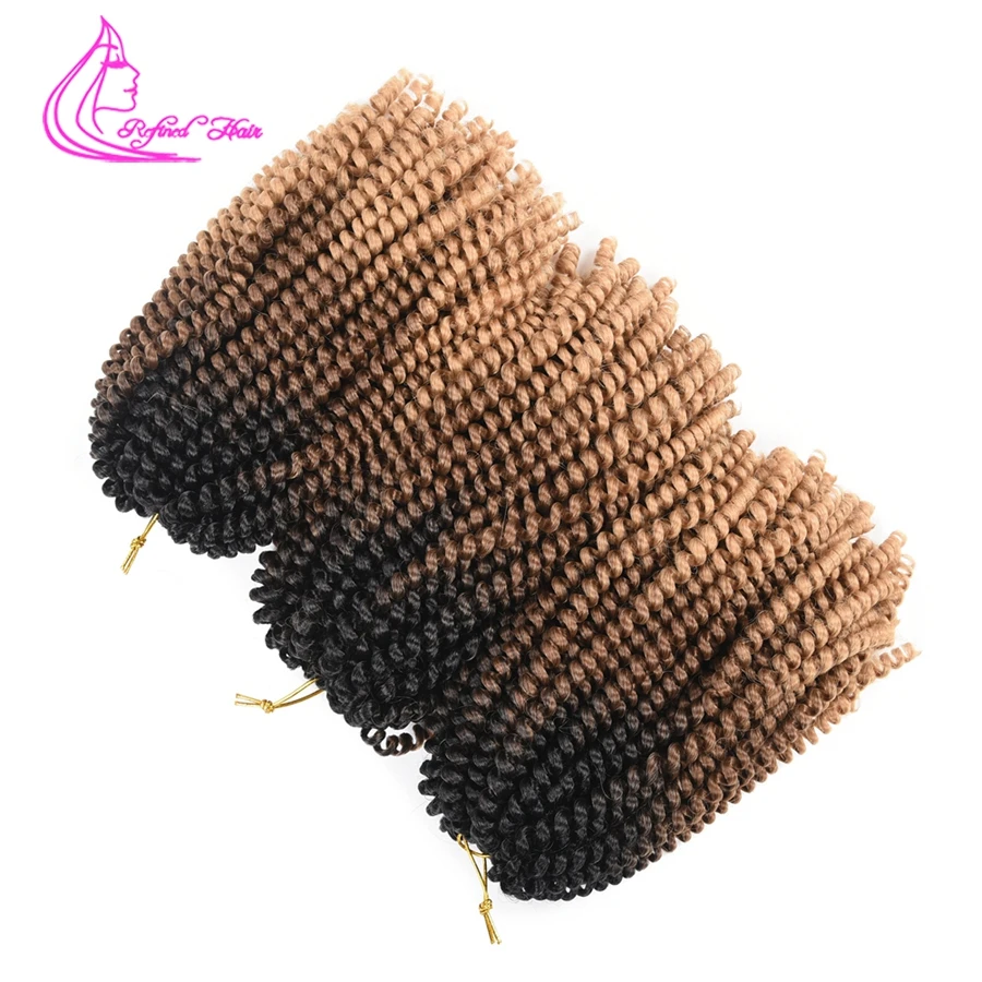 Refined Hair Crochet braiding Hair Braids 8 inch 30strands/pack Synthetic Spring Twist Ombre Brown Hair Extensions Curly twist
Refined Hair Crochet braiding Hair Braids 8 inch 30strands/pack Synthetic Spring Twist Ombre Brown Hair Extensions Curly twist