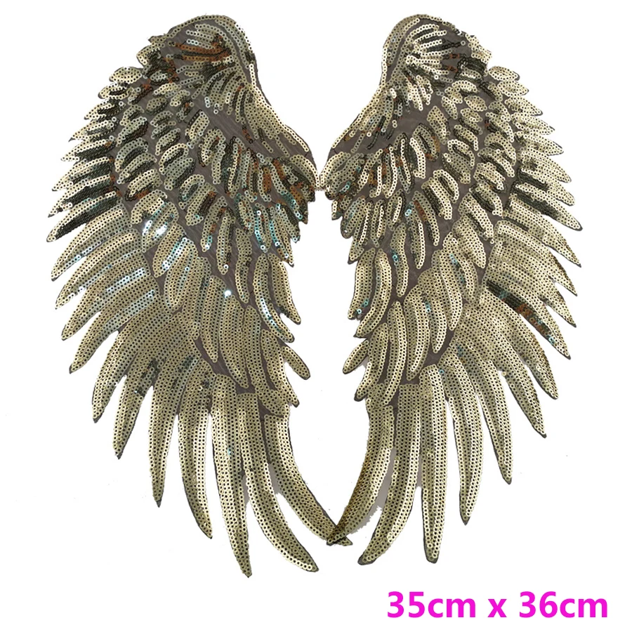 6Color Gold or Silver wings Garment Accessories Sequins Embroidery Patch for T-shirt DIY Design Accessories Badge
6Color Gold or Silver wings Garment Accessories Sequins Embroidery Patch for T-shirt DIY Design Accessories Badge
