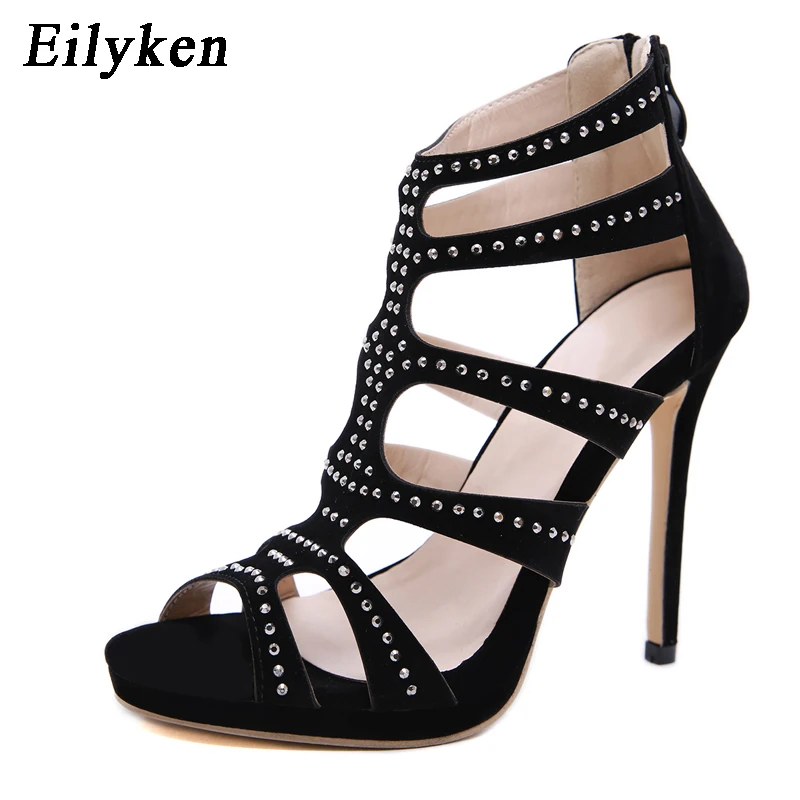 Eilyken Rivet Women Sandals 2019 New Peep Toe Hollow out Sandals Women's Cover Heel Platform Sandals Shoes Black size 35-40
Eilyken Rivet Women Sandals 2019 New Peep Toe Hollow out Sandals Women's Cover Heel Platform Sandals Shoes Black size 35-40