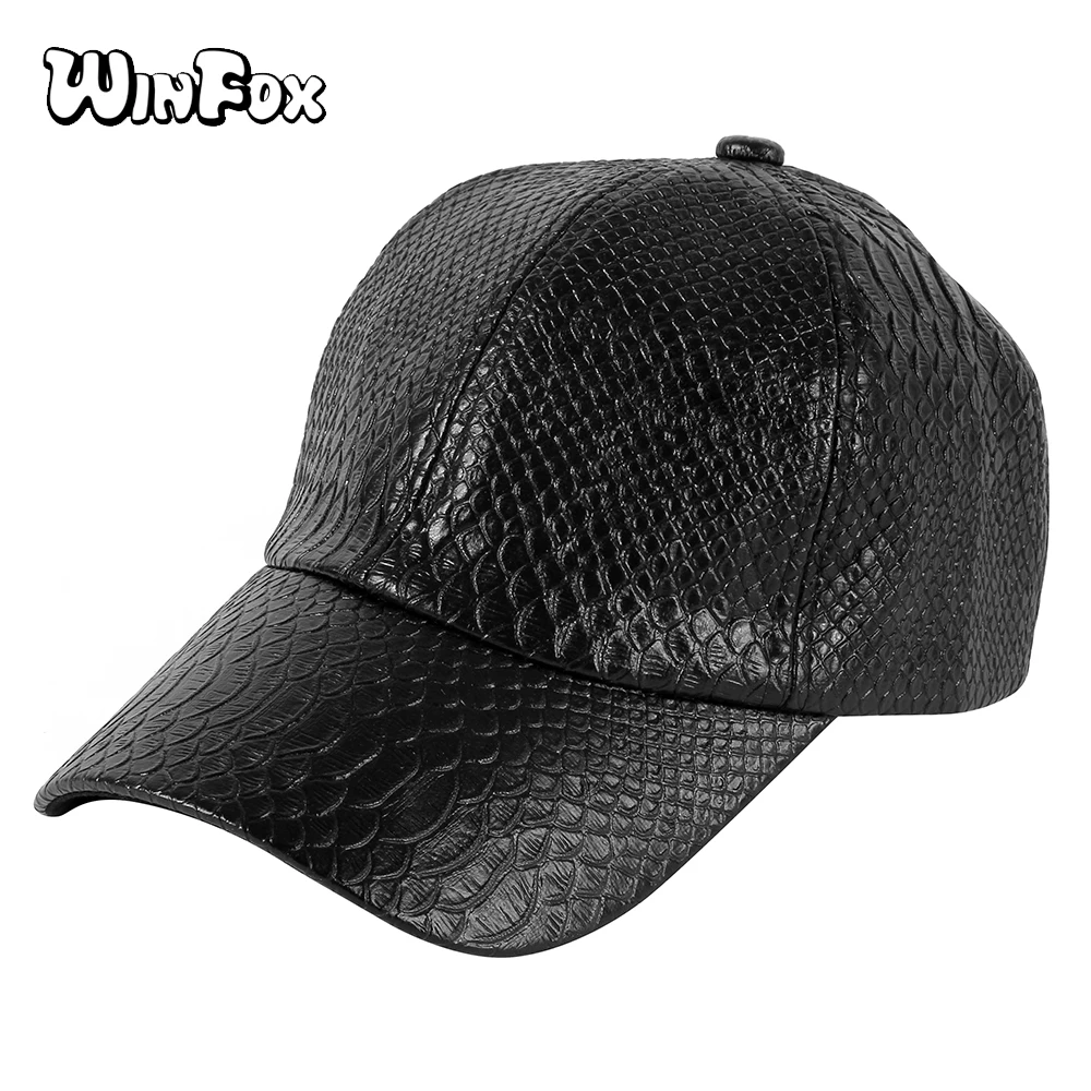 Winfox Crocodile Patter Black PU Leather Hip Hop Cap Men Women Winter Casual Trucker Dad Hats Snapback Baseball Cap Gorras Male
Winfox Crocodile Patter Black PU Leather Hip Hop Cap Men Women Winter Casual Trucker Dad Hats Snapback Baseball Cap Gorras Male