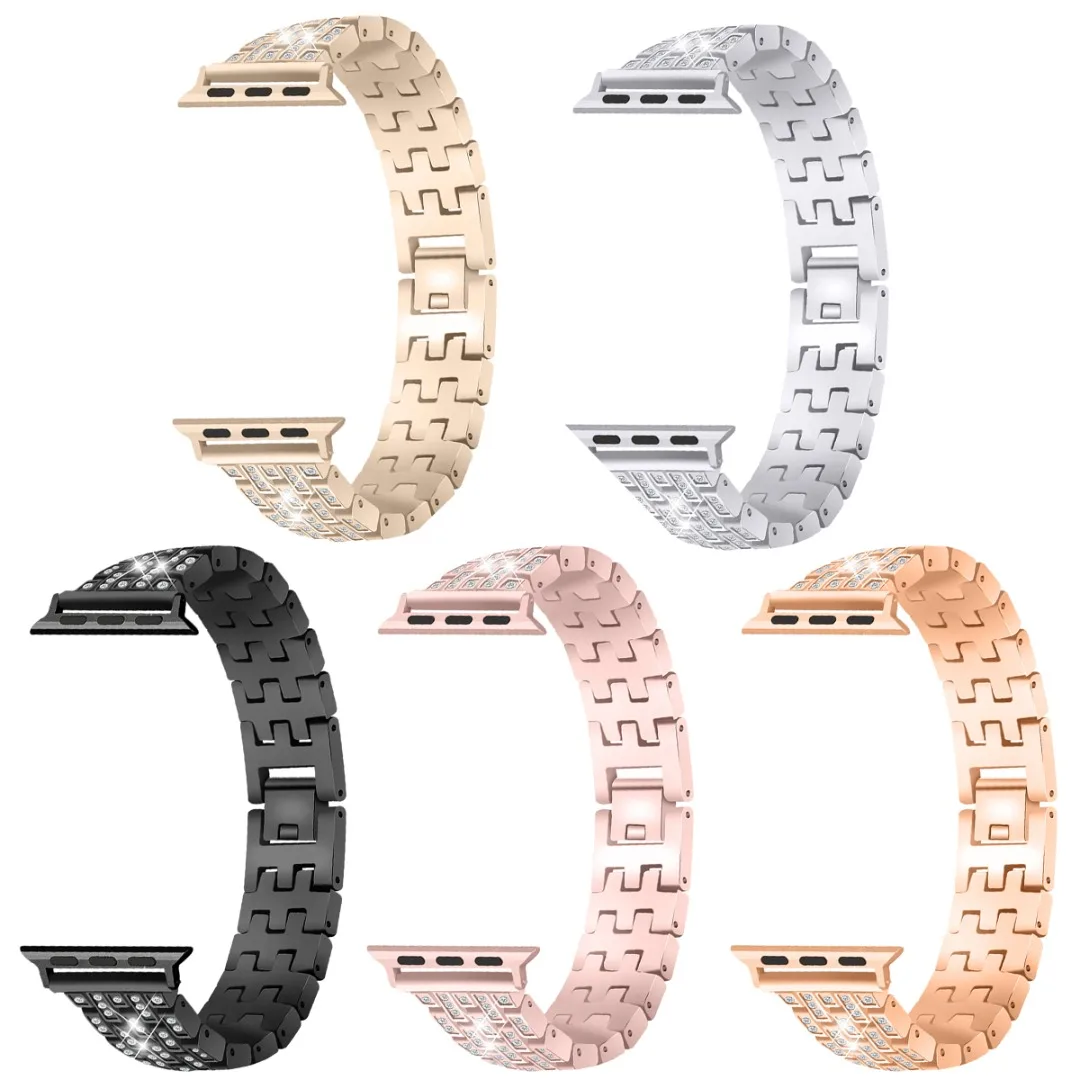 For Apple Watch Bands 44mm 42mm 40mm 38mm Luxury Crystal Link Bracelet Stainless Steel Strap for Apple Watch Series 4 3 2 1
For Apple Watch Bands 44mm 42mm 40mm 38mm Luxury Crystal Link Bracelet Stainless Steel Strap for Apple Watch Series 4 3 2 1