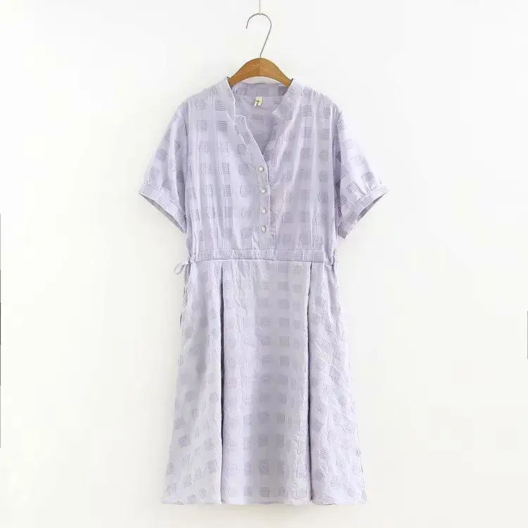 Plus Size Women Dresses Fashion Plaid Short Sleeve Summer Princess Dress
Plus Size Women Dresses Fashion Plaid Short Sleeve Summer Princess Dress