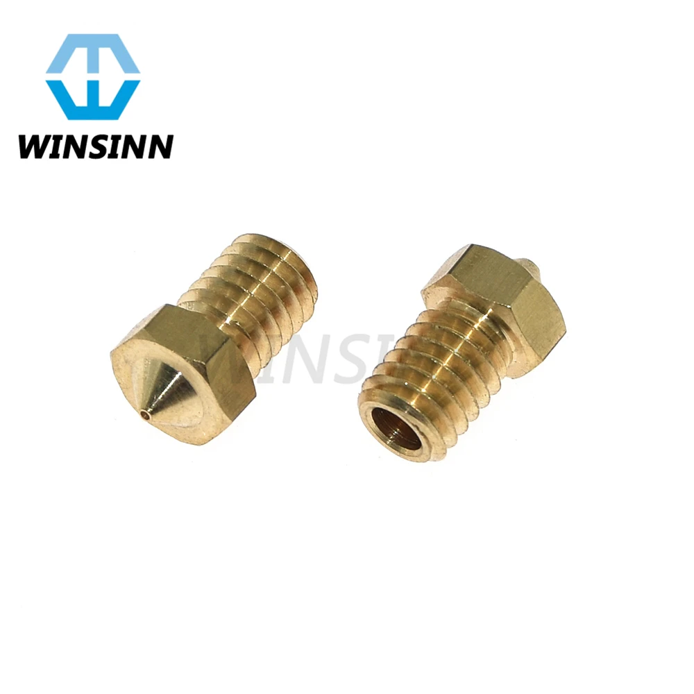 V5 V6 Nozzle Brass For 3D Printer J-Head Hotend Extruder 0.2 0.3 0.4 0.5 0.6 0.8 1.0 1.2mm - 1.75mm 3mm Filament
