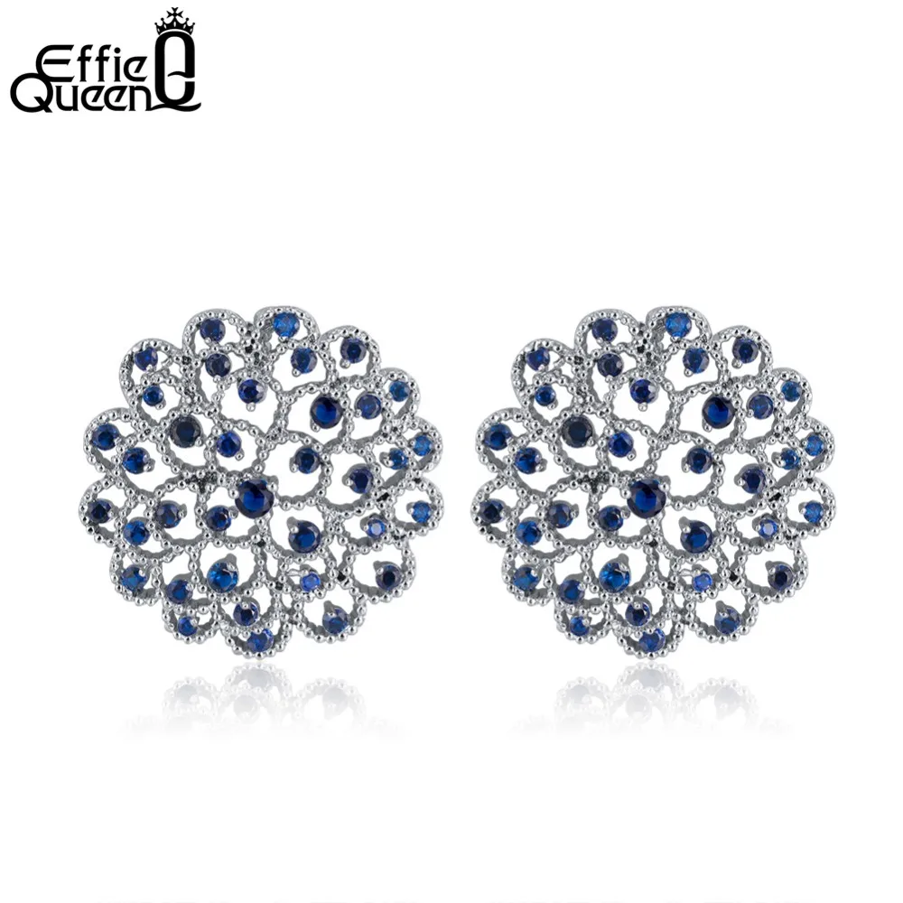 Effie Queen Silver Blue Color Cubic Zirconia Flower Stud Earrings For Women Newest Hollow Design Elegant Wedding Jewelry DE174
Effie Queen Silver Blue Color Cubic Zirconia Flower Stud Earrings For Women Newest Hollow Design Elegant Wedding Jewelry DE174