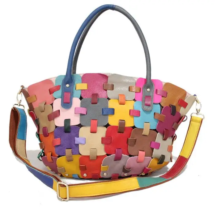 Winner 2018 Genuine Leather Hobos Colorful Cow Leather Handbag High Quality Women Tote Bag Knitting Patchwork Criss-Cross New
Winner 2018 Genuine Leather Hobos Colorful Cow Leather Handbag High Quality Women Tote Bag Knitting Patchwork Criss-Cross New