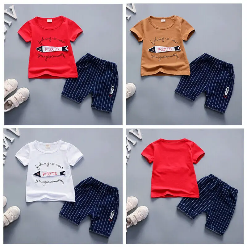 Newborn Kids Baby Boys Tops T-shirt Fish Striped Pants 2PCS Outfits Set Casual Clothes 3-36M
Newborn Kids Baby Boys Tops T-shirt Fish Striped Pants 2PCS Outfits Set Casual Clothes 3-36M