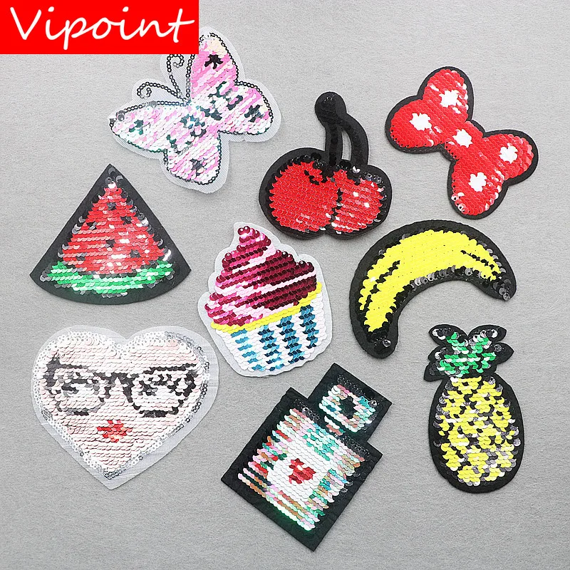 VIPOINT embroidery Sequins love heart patches fruits buttlefly patches badges applique patches for clothing XW-24
VIPOINT embroidery Sequins love heart patches fruits buttlefly patches badges applique patches for clothing XW-24