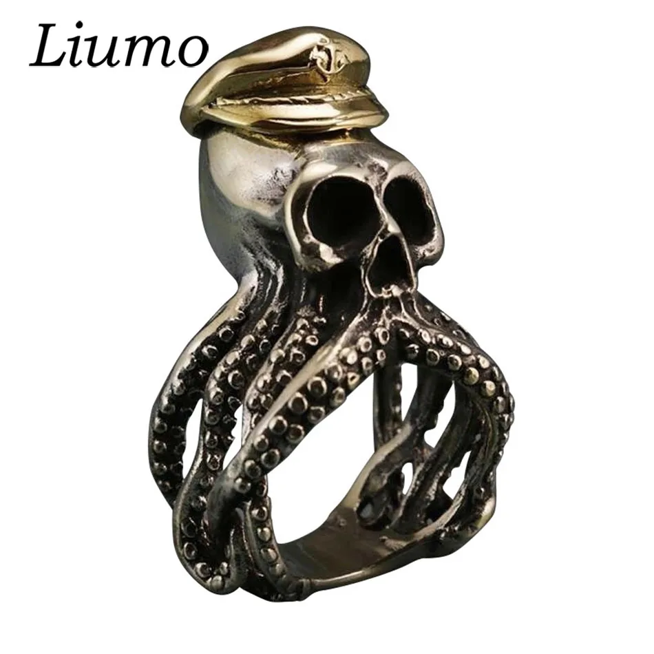 Liumo Vintage Punk Style Octopus Skull Gold Color Captain Hat Anchor Man Alloy Biker Ring Lr1023
Liumo Vintage Punk Style Octopus Skull Gold Color Captain Hat Anchor Man Alloy Biker Ring Lr1023