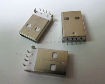 100pcs White USB 2.0 A 4 p male 90 Right Angle connector socket Welding jack plug For Laptop PC etc. Computer Parts Accessories
100pcs White USB 2.0 A 4 p male 90 Right Angle connector socket Welding jack plug For Laptop PC etc. Computer Parts Accessories