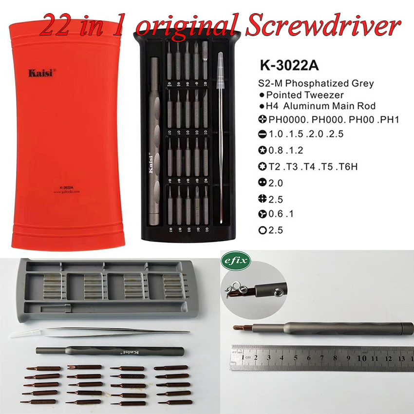 efix 22 in 1 Precise Screwdriver Set Laptop original Screwdrivers Hand tools Mobile phone Repair Tools Kit for iphone
efix 22 in 1 Precise Screwdriver Set Laptop original Screwdrivers Hand tools Mobile phone Repair Tools Kit for iphone