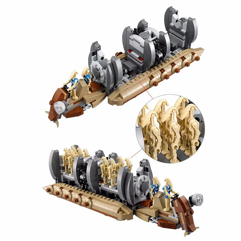 565pcs Diy Star Wars Battle Droid Troop Carrier Building Blocks Compatible With Lingly Bircks Toys For Children
565pcs Diy Star Wars Battle Droid Troop Carrier Building Blocks Compatible With Lingly Bircks Toys For Children