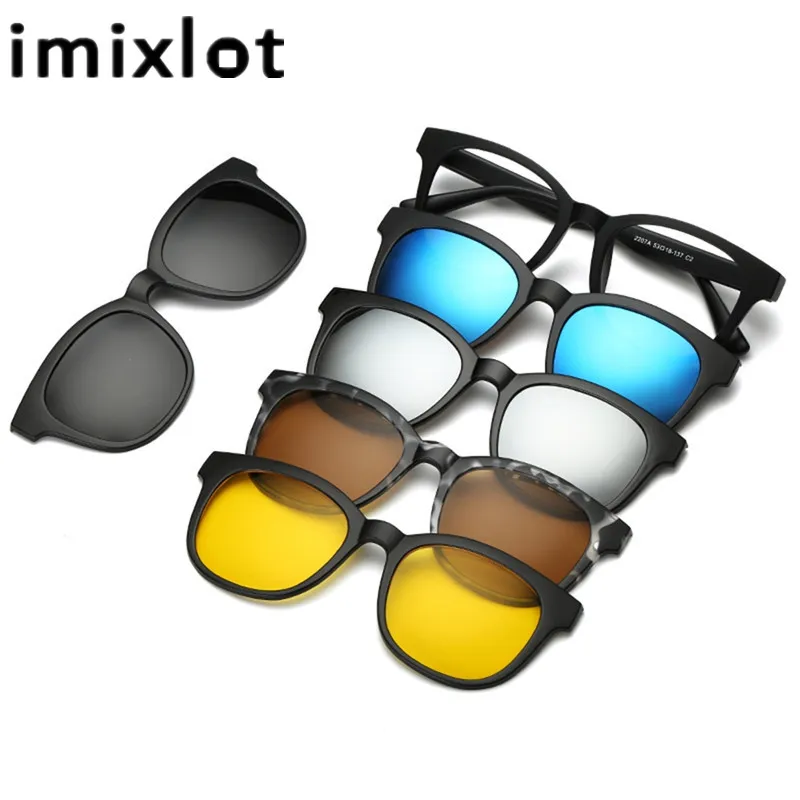 IMIXLOT New Polarized Magnetic Glasses 5 Pieces Clip On Sunglasses Men Women Male Driving Myopia Optical Spectacle Frame
IMIXLOT New Polarized Magnetic Glasses 5 Pieces Clip On Sunglasses Men Women Male Driving Myopia Optical Spectacle Frame
