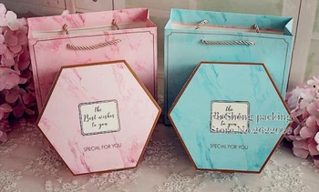 Hexagon large Marble design paper Packing box, Pink Cake boxes, Cookie baking Biscuits, nuts, tea Packaging box 50pcs/lot
Hexagon large Marble design paper Packing box, Pink Cake boxes, Cookie baking Biscuits, nuts, tea Packaging box 50pcs/lot