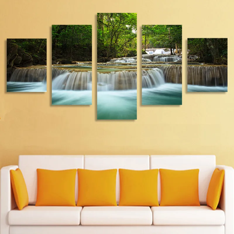Wall Modular Picture Home Decor Print On Canvas 5 Panel Waterfall Landscape Modern Painting Frame Art Poster For Living Room
Wall Modular Picture Home Decor Print On Canvas 5 Panel Waterfall Landscape Modern Painting Frame Art Poster For Living Room