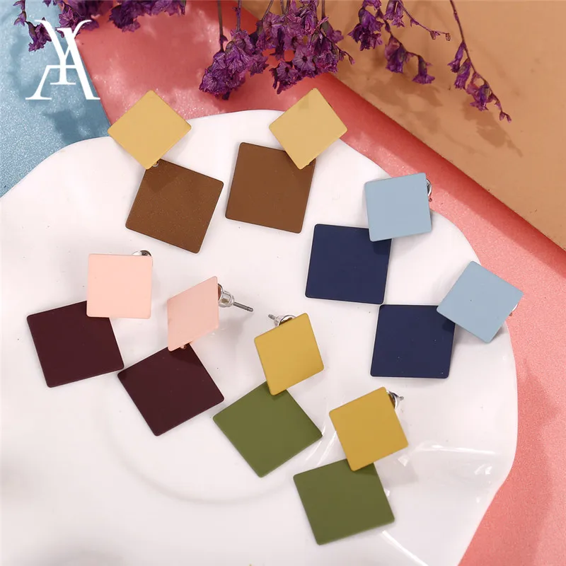 Rainbow Colorful New Metal Rhombus Geometric Stud Earrings Jewelry Candy Irregular Statement Earrings for Women Girls 2019
Rainbow Colorful New Metal Rhombus Geometric Stud Earrings Jewelry Candy Irregular Statement Earrings for Women Girls 2019