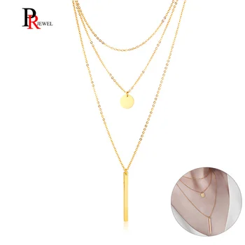 Gold Tone Three Layered Necklaces for Women Stainless Steel Coin and Bar Choker Necklace Femme Collar Gifts
Gold Tone Three Layered Necklaces for Women Stainless Steel Coin and Bar Choker Necklace Femme Collar Gifts