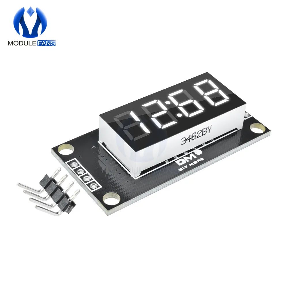 TM1637 Module 4 digit display led 7 segments Display Tube Decimal Module with clock size 0.36 inch with white LED For Arduino
TM1637 Module 4 digit display led 7 segments Display Tube Decimal Module with clock size 0.36 inch with white LED For Arduino