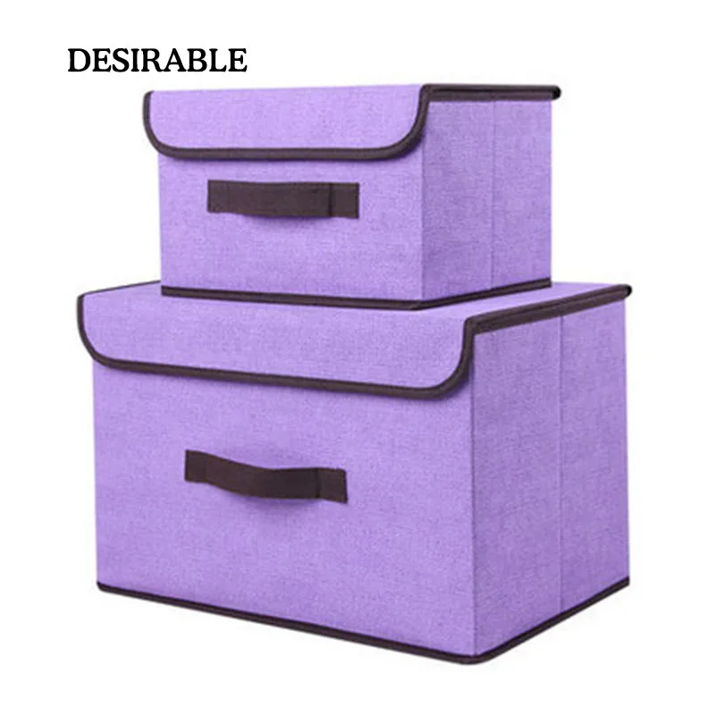 DESIRABLE Storage Box With Cover And Liene 2 Size Cotton Clothes Socks Toy Cosmetics Snacks Sundries Organizer Set
DESIRABLE Storage Box With Cover And Liene 2 Size Cotton Clothes Socks Toy Cosmetics Snacks Sundries Organizer Set