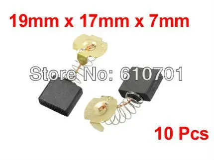 10pcs Springs Type Electric Motor Graphite Carbon Brushes 7x17x19mm Wires Power Tool Hammer Saw Drill Grinder 3/11"x43/64"x3/4"
10pcs Springs Type Electric Motor Graphite Carbon Brushes 7x17x19mm Wires Power Tool Hammer Saw Drill Grinder 3/11"x43/64"x3/4"