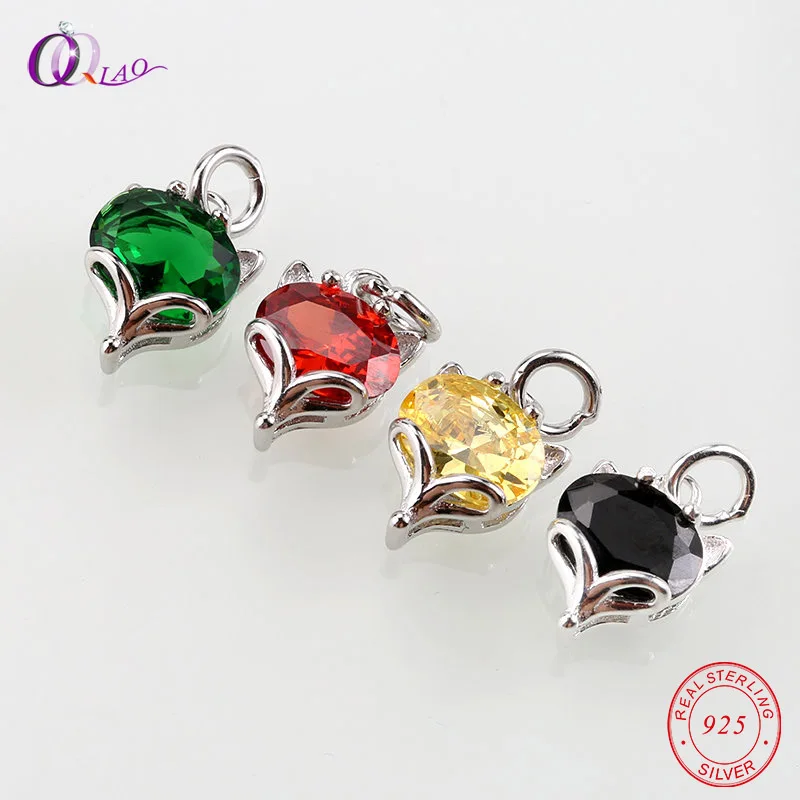 One piece 8.1x11mm cute lovely animals Pendant 925 sterling silver&Zircon Fox Pendant for women Necklace bracelet making DIY
One piece 8.1x11mm cute lovely animals Pendant 925 sterling silver&Zircon Fox Pendant for women Necklace bracelet making DIY