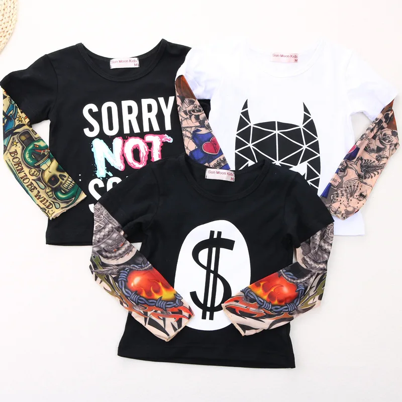 Fashion Streetwear Children Clothes 2017 Spring Long Sleeved With Fake Tattoo Print Hip Hop Boys T-Shirts Girls Tees Shirts Tops
Fashion Streetwear Children Clothes 2017 Spring Long Sleeved With Fake Tattoo Print Hip Hop Boys T-Shirts Girls Tees Shirts Tops