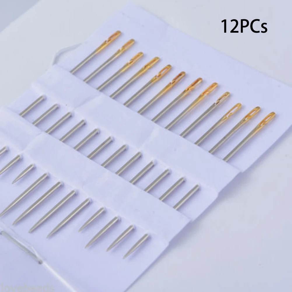 12pcs per set Thick Big Eye Sewing Self-Threading Needles DIY Embroidery Hand Sewing high quality
12pcs per set Thick Big Eye Sewing Self-Threading Needles DIY Embroidery Hand Sewing high quality