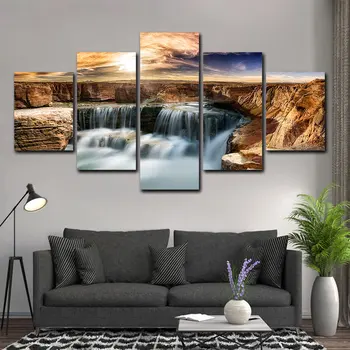5 Piece Canvas Art Print Waterfall Painting Scenery Wall Pictures Art For Livingroom Bedroom Framework Posters And Prints
5 Piece Canvas Art Print Waterfall Painting Scenery Wall Pictures Art For Livingroom Bedroom Framework Posters And Prints